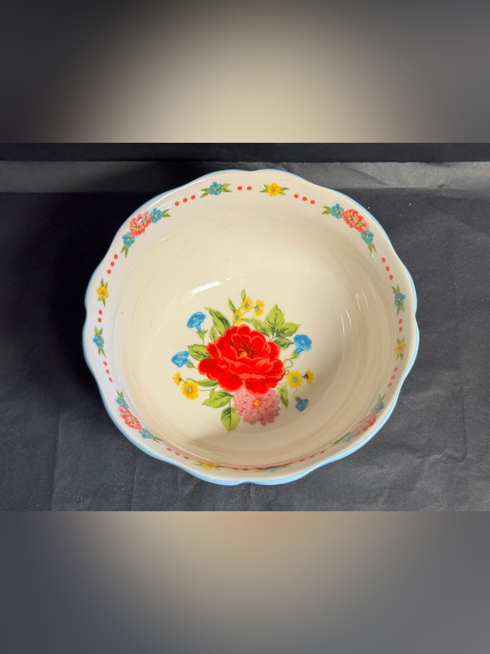 The Pioneer Woman Sweet Rose 6-Inch Ceramic Footed Bowls - Set of 4